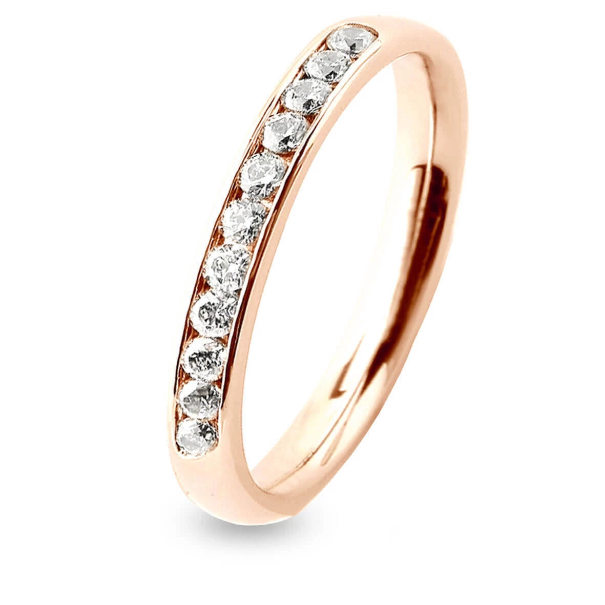 Alliance 11 Diamants Prestige Serti Rail 0.24 Ct En Or Jaune - - Crystelle 2 Alliance 11 Diamants Prestige Serti Rail 0.24 Ct En Or Jaune - - Crystelle – Image 2