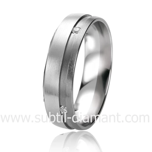 Alliance B. & White 5.5 Mm 6 Mm Or Blanc Diamant - Kathy -06307 1 Alliance B. & White 5.5 Mm 6 Mm Or Blanc Diamant - Kathy -06307