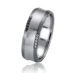 Alliance B. & White 6.4 Mm 6.4 Mm Or Et Ruthenium Diamant - Laïsa -06419