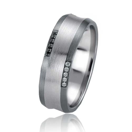 Alliance B. & White 6.4 Mm 6.4 Mm Or Et Ruthenium Diamant - Laïsa -06419 1 Alliance B. & White 6.4 Mm 6.4 Mm Or Et Ruthenium Diamant - Laïsa -06419