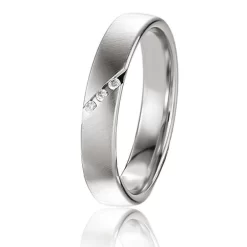 Alliance Basic Light II 4 Mm 4 Mm Or Blanc Diamant - Kyana -04227