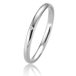 Alliance Basic Light Slim 2 Mm 2 Mm Platine 950 Diamant Ondine-04303PT