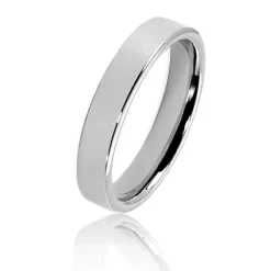 Alliance Bohneur Tranche Arrondie 4mm 4 Mm Platine 950 Georgia - BHRTA4PT