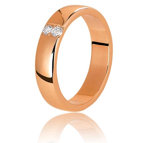 Alliance Celeste Sertie De Diamants 0.08 Carats - Or Rose Or Rose - 0.08 Ct - Hélia - 60010008R 1 Alliance Celeste Sertie De Diamants 0.08 Carats - Or Rose Or Rose - 0.08 Ct - Hélia - 60010008R