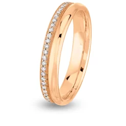 Alliance Diamant Tour Complet Okinawa Forever Or Rose - 0.28 Ct - Matsuo - 1615.0028R