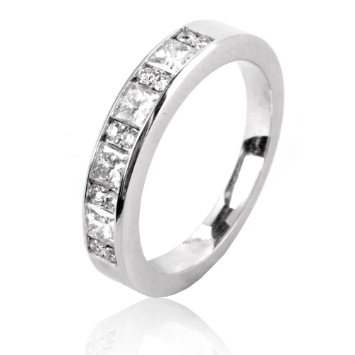 Alliance Diamants 0.56 Ct En Or Blanc - - Romane 1 Alliance Diamants 0.56 Ct En Or Blanc - - Romane