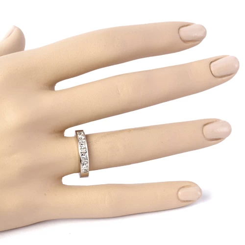 Alliance Diamants 0.56 Ct En Or Blanc - - Romane 2 Alliance Diamants 0.56 Ct En Or Blanc - - Romane – Image 2