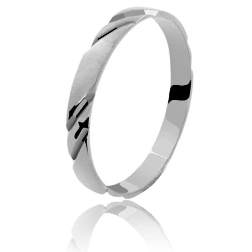 Alliance Dinan 3 Mm En Or Blanc - Infinie - DINAN3G 1 Alliance Dinan 3 Mm En Or Blanc - Infinie - DINAN3G