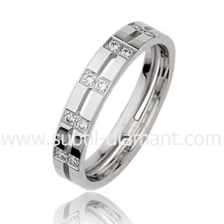 Alliance Hestia Ajourée En Or Blanc Et Diamants 4 Mm 6 Éliane - 3630105