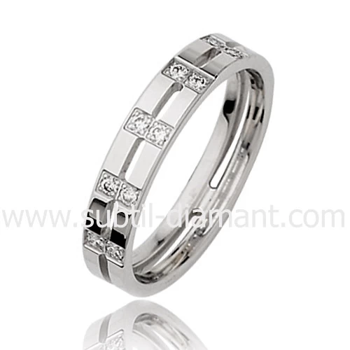 Alliance Hestia Ajourée En Or Blanc Et Diamants 4 Mm 6 Éliane - 3630105 1 Alliance Hestia Ajourée En Or Blanc Et Diamants 4 Mm 6 Éliane - 3630105