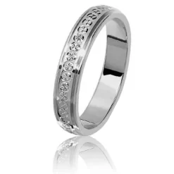 Alliance Mayotte 3.8 Mm En Or Blanc - Rosaria - MAYOTTE38G