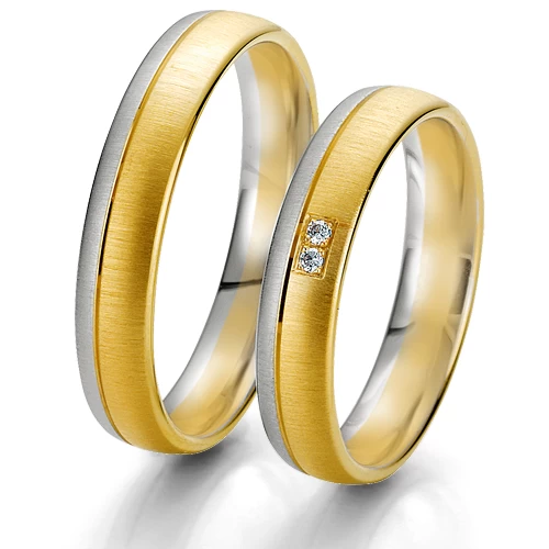 Alliance Rainbow 4.5 Mm 4.5 Mm 2 Ors Diamant - Orléanne - 06229 2 Alliance Rainbow 4.5 Mm 4.5 Mm 2 Ors Diamant - Orléanne - 06229 – Image 2