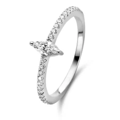 Bague Argent Sertie De Zirconium- Naiomy Silver - Femme - Bora Bora - B1B01