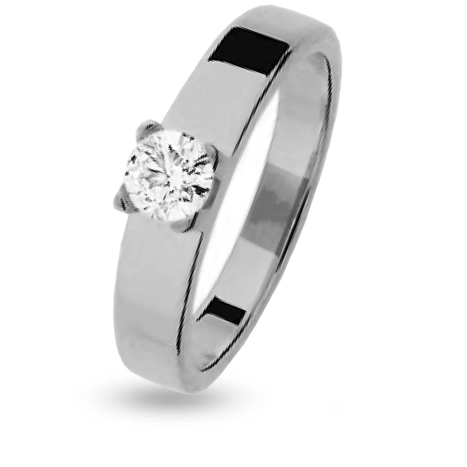 Bague De Fiancaille Solitaire Or Blanc 0,35 Carat En Or Blanc Diamant De 0.35 Ct - Céleste 1 Bague De Fiancaille Solitaire Or Blanc 0,35 Carat En Or Blanc Diamant De 0.35 Ct - Céleste