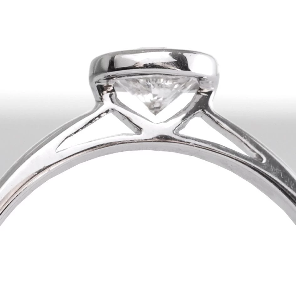 Bague De Fiançailles En Or Blanc Diamant De 0.10 Ct - Nayla 2 Bague De Fiançailles En Or Blanc Diamant De 0.10 Ct - Nayla – Image 2