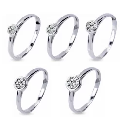 Bague De Fiançailles En Or Blanc Diamant De 0.10 Ct - Nayla 5 Bague De Fiançailles En Or Blanc Diamant De 0.10 Ct - Nayla -Hamilton Magasin ori bague de fiancailles en or blanc diamant de 0 10 ct nayla 25489 36823