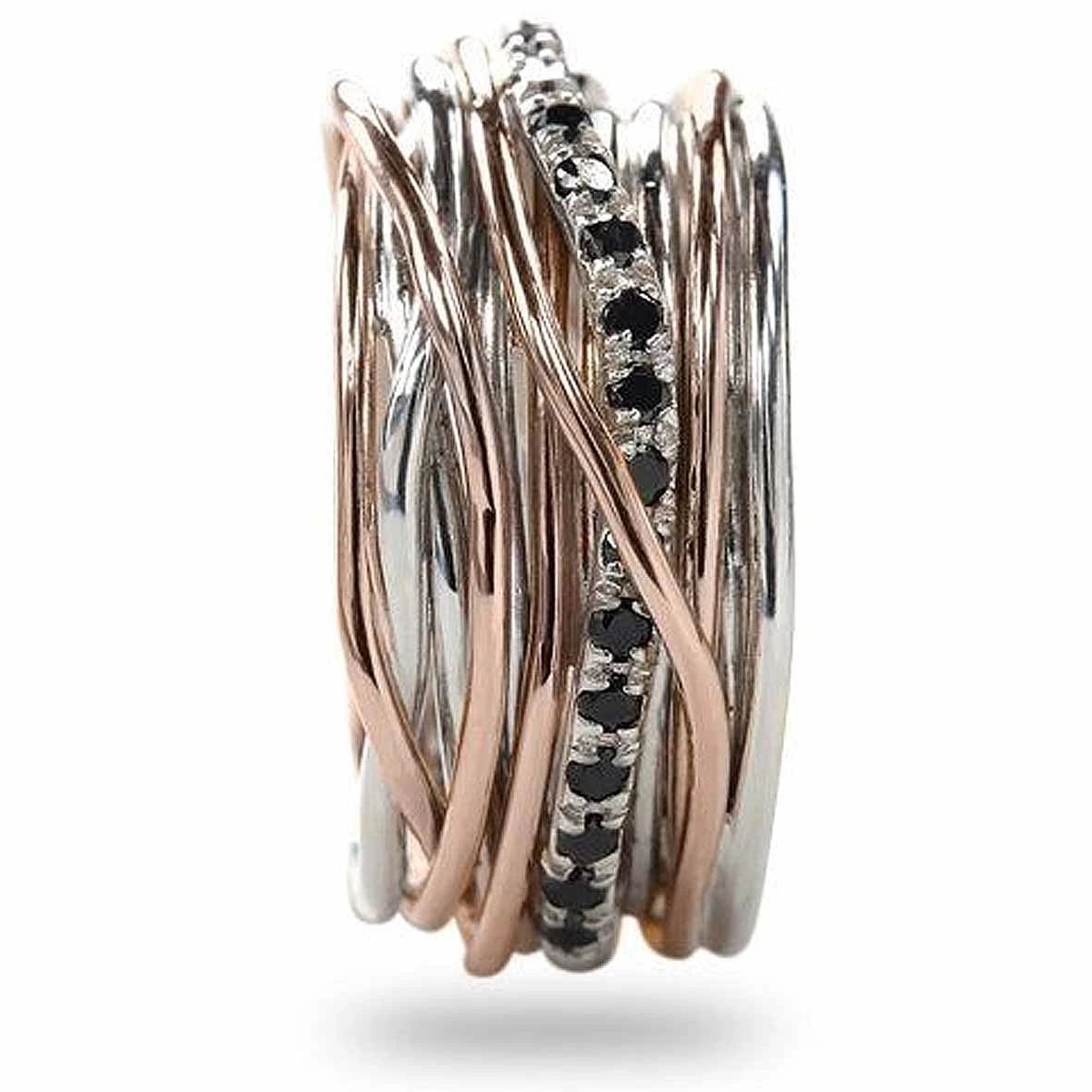 Bague Filodellavita Classic 13 Fils En Or Et Argent Eternelle - 10 Mm - AN13ARBN 2 Bague Filodellavita Classic 13 Fils En Or Et Argent Eternelle - 10 Mm - AN13ARBN – Image 2