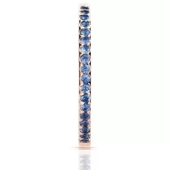 Bague Ischia Basics, Saphir Bleu Sur Or Rose-91AD13S