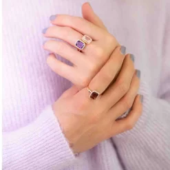 Bague One More Prasiolite Et Diamants Sur Or Blanc 0.21 Ct - Etna 064513YA -Hamilton Magasin ori bague one more prasiolite et diamants sur or blanc 0 21 ct etna 064513ya 40615 64862