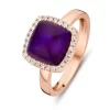 Bague Quartz Et Sugilite Sur Nacre One More - Pantelleria 0.14 Ct - Pantelleria 062250B1