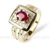 Bague Rubis Diamant - Marjolaine - 12386 RU
