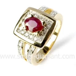 Bague Rubis Diamant - Marjolaine - 12386 RU