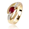 Bague Rubis Diamant Or 18 Ct - 750/1000 - Charlotte - 12800 RU