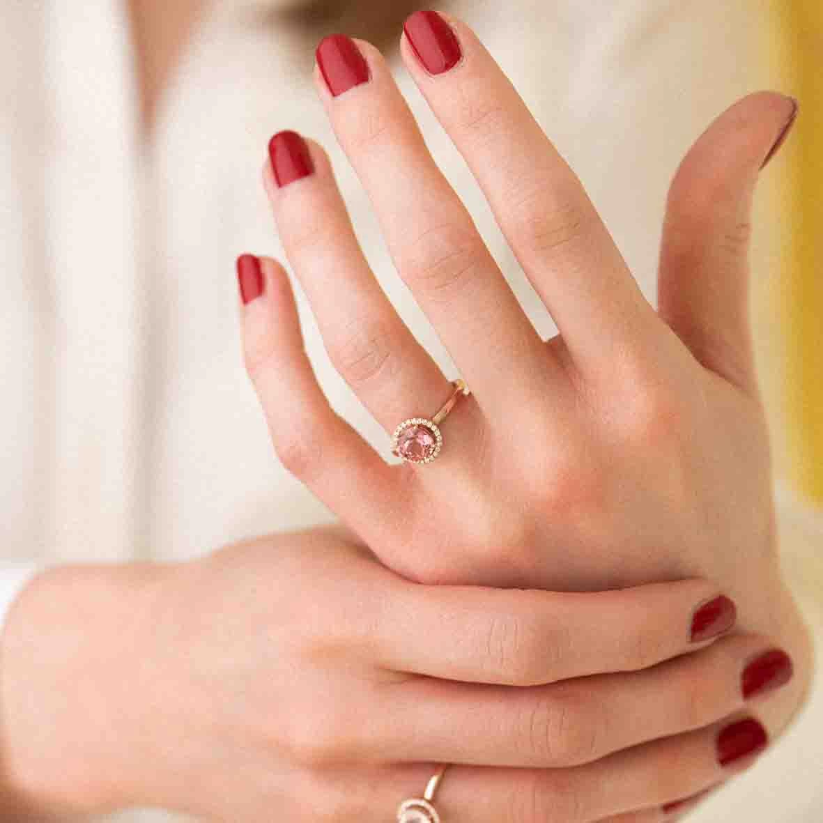 Bague Tourmaline Verte One More - Etna 0.1 Ct - Etna 050505QA 4 Bague Tourmaline Verte One More - Etna 0.1 Ct - Etna 050505QA – Image 4