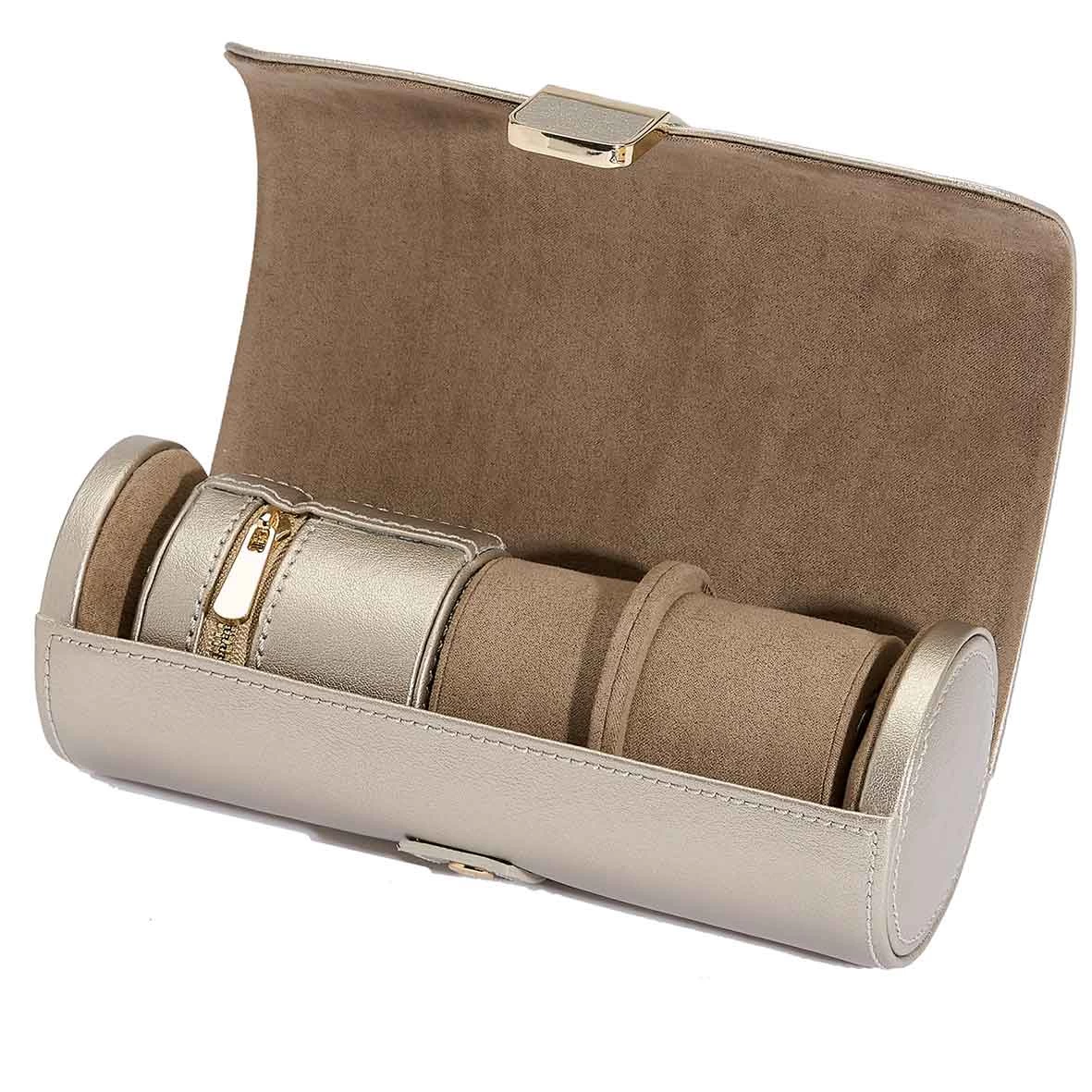 Boite Montre Wolf 1834 - Palermo Double Watch Roll W/ Jewelry Pouch - 213978 1 Boite Montre Wolf 1834 - Palermo Double Watch Roll W/ Jewelry Pouch - 213978