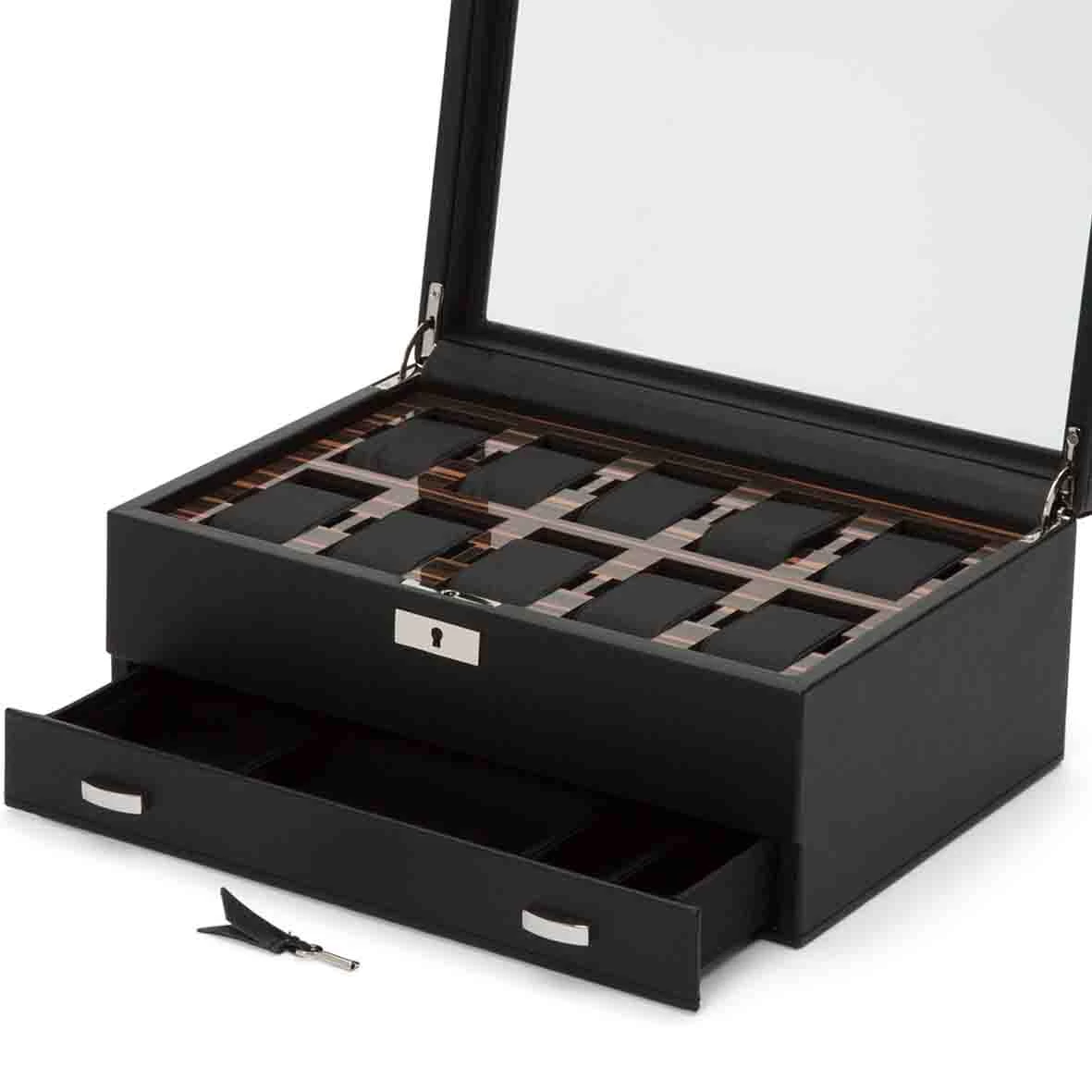 Boite Montre Wolf 1834 - Roadster 10 Pcs Watch Box - Noir - 477656 1 Boite Montre Wolf 1834 - Roadster 10 Pcs Watch Box - Noir - 477656