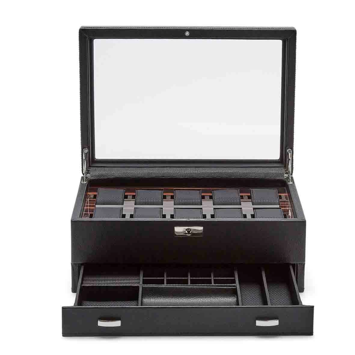 Boite Montre Wolf 1834 - Roadster 10 Pcs Watch Box - Noir - 477656 2 Boite Montre Wolf 1834 - Roadster 10 Pcs Watch Box - Noir - 477656 – Image 2