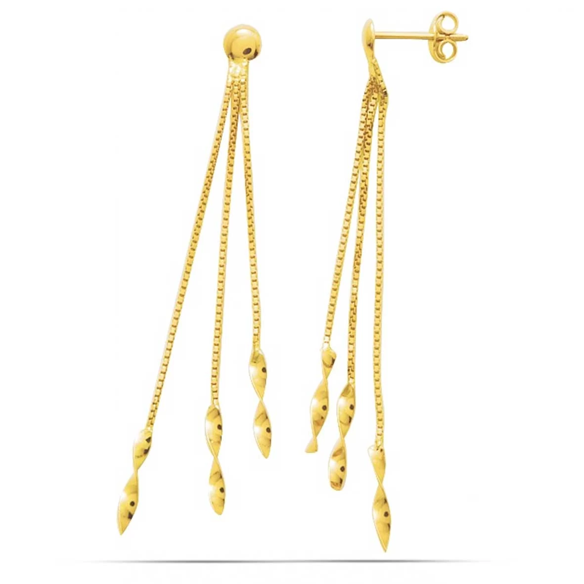 Boucle D'oreille Femme Pendante Or Jaune 1.4 G Tufouma - 11825 1 Boucle D'oreille Femme Pendante Or Jaune 1.4 G Tufouma - 11825