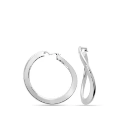 Boucles D'oreilles Créoles Système Vector 25 Mm - Fil 3.8 X 2 Mm - Vaiana - 9029.25G