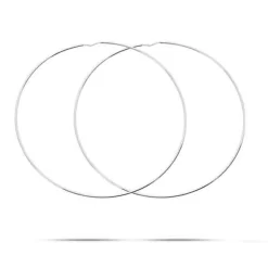 Boucles D'oreilles Créoles Système Vector 50 Mm - Fil 1 Mm - Tallulah - 9006.50G