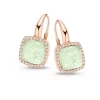Boucles D'oreilles Cristal De Roche Sur Aventurine Et Diamants One More - Pantelleria 062374Y1