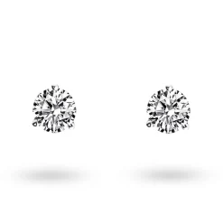 Boucles D'oreilles Diamants Sertie 3 Griffes Système Alpa 0.3 Ct Et Or 18 Ct - 750/1000 Violaine - E2741FMPWA602