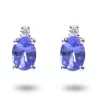 Boucles D'oreilles Tanzanite Diamant Or Blanc - OA0043T-FR
