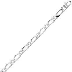 Bracelet Argent 925 Maille Alternée 10.55g - 5 Mm - Chloé