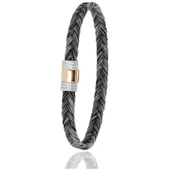 Bracelet Crin De Cheval Fermoir Acier Et Or En Crin De Cheval, Acier Et Or 0.42g Audrey -614CHGCORrose