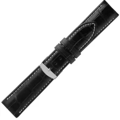 Bracelet De Montre Crocodile Homme De Couleur Noir -Adonia - 18614E-01 -Hamilton Magasin ori bracelet crocodile homme de couleur noir adonia 18614e 01 25508 30880