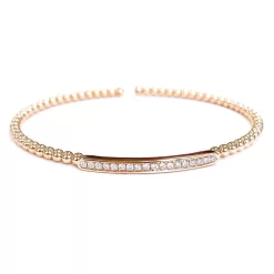 Bracelet Diamants Carezze Gioielliamo 0.21 Ct Taaria - KGB-509R-JAUNE