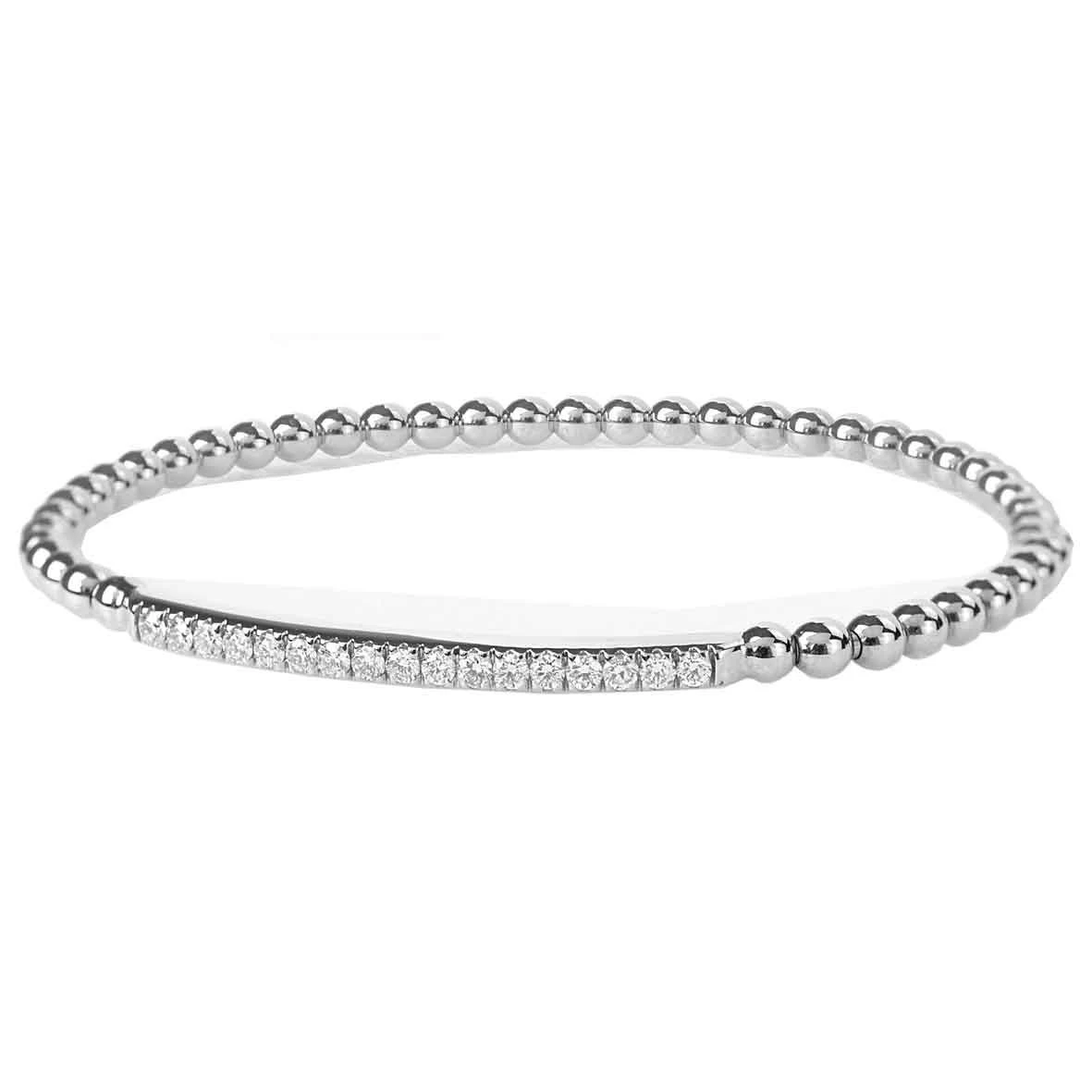 Bracelet Diamants Cognacs Extensible 0.4 Ct G-VS En Or Blanc - - BR1845R-FR-BLANC 1 Bracelet Diamants Cognacs Extensible 0.4 Ct G-VS En Or Blanc - - BR1845R-FR-BLANC