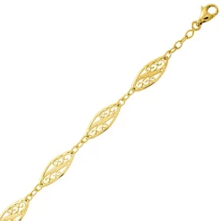 Bracelet En Or 9 Carats Maille Filigranes 7mm - 4.1g Kimmy - 620062-B