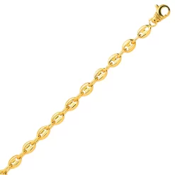 Bracelet En Or Grain De Café 4.5 Mm - 9.5g Amandine - 523-B
