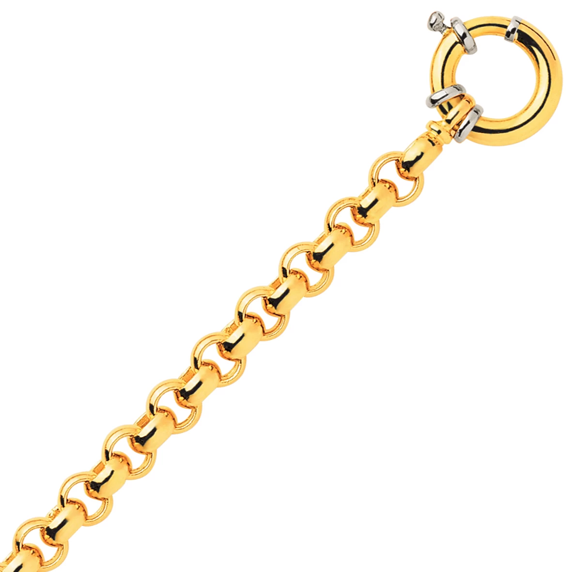 Bracelet En Or Maille Jaseron 7mm - 16.5g Rosaria - 2370 1 Bracelet En Or Maille Jaseron 7mm - 16.5g Rosaria - 2370