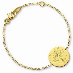 Bracelet Enfant Médaille Arbre Aux Curs Augis En Or Jaune Marisa J7388X0000
