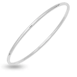 Bracelet Jonc Argent 2mm Femme Large De 2 Mm- Diamètre De 60 Mm - Eugènie - 303107