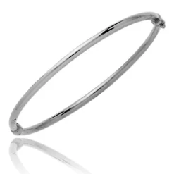 Bracelet Jonc Ouvrant Or Blanc En Or Blanc 3.3g Large De 3 Mm Halia - 641009