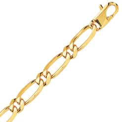 Bracelet Maille Alternée Ultra-plate 8mm - 19.35g Or 18 Ct - 750/1000-Nadya - 518.8-B