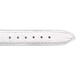 Bracelet Montre Veau Façon Croco Blanc Exquise - 25625-05